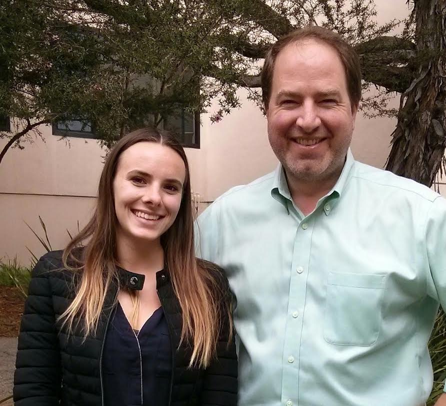 Merrill student Brittany Young and Professor Benjamin Read. 