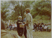 Noel with Philip Bell at the Merrill College graduation in 1970