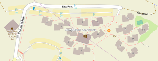 Crown/Merrill Apartments Map