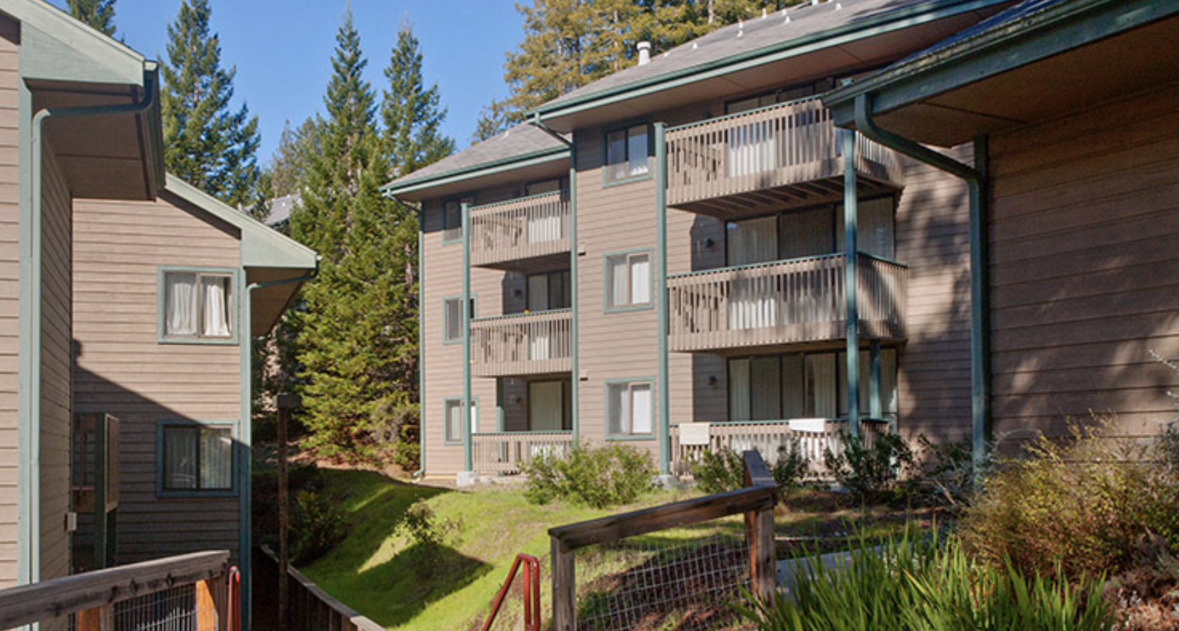Exterior View of Crown & Merrill Apartments